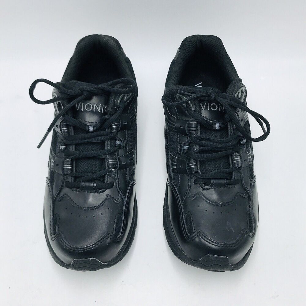 Vionic Men's 7 Wide Walker Tennis Shoes Sneakers Black Comfort Lace Up